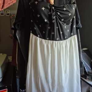 Ardene Black and White Strapless Dress